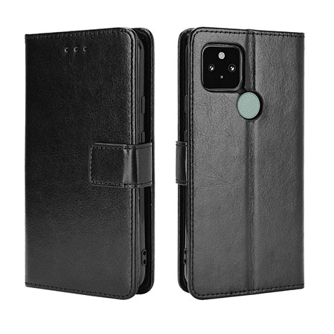 Custodia Portafoglio In Pelle Cover con Supporto BY5 per Google Pixel 5 Nero