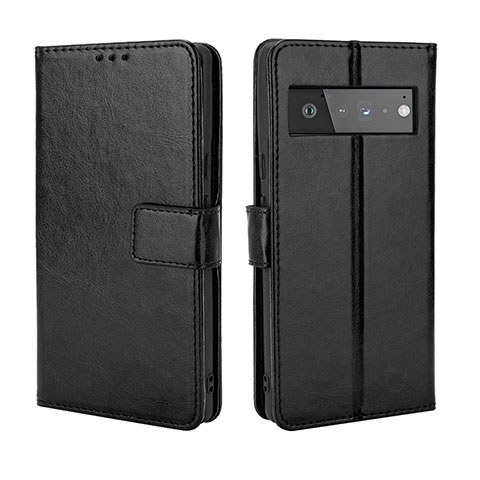 Custodia Portafoglio In Pelle Cover con Supporto BY5 per Google Pixel 6 Pro 5G Nero