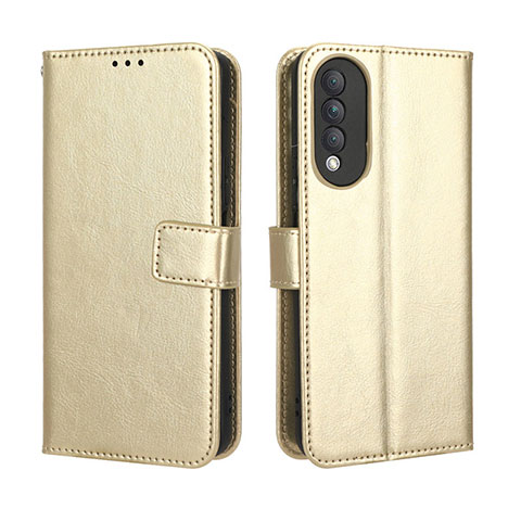 Custodia Portafoglio In Pelle Cover con Supporto BY5 per Huawei Nova 10z Oro