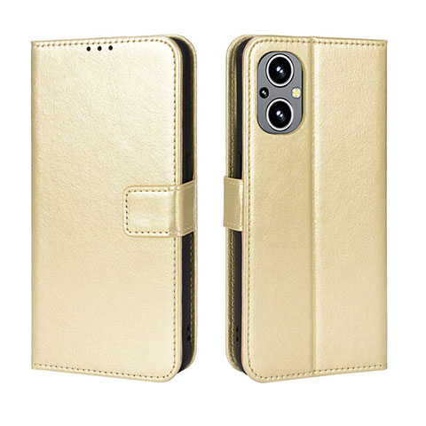 Custodia Portafoglio In Pelle Cover con Supporto BY5 per OnePlus Nord N20 5G Oro