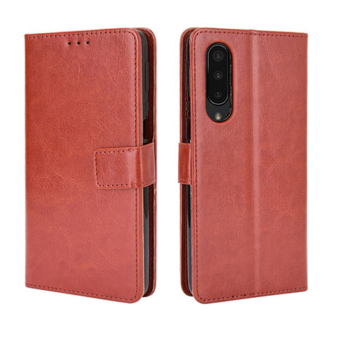 Custodia Portafoglio In Pelle Cover con Supporto BY5 per Sharp Aquos Zero5G basic Marrone