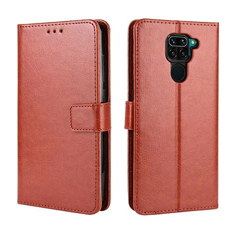 Custodia Portafoglio In Pelle Cover con Supporto BY5 per Xiaomi Redmi Note 9 Marrone