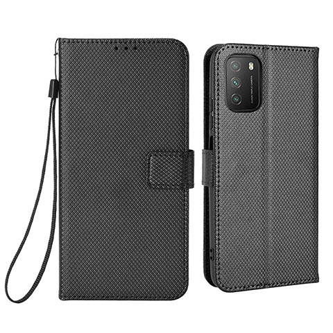 Custodia Portafoglio In Pelle Cover con Supporto BY6 per Xiaomi Poco M3 Nero