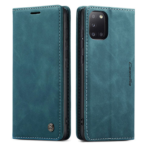 Custodia Portafoglio In Pelle Cover con Supporto C01S per Samsung Galaxy A31 Blu