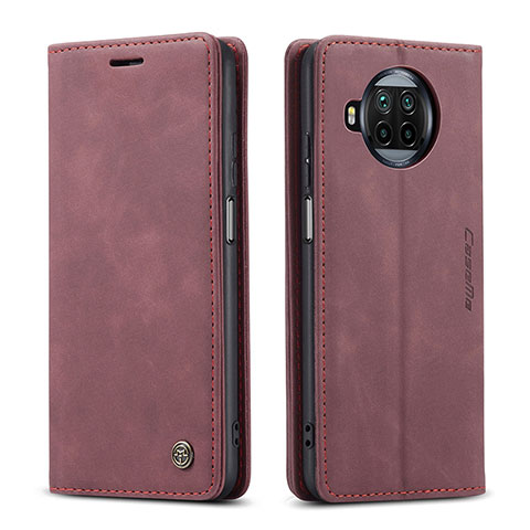Custodia Portafoglio In Pelle Cover con Supporto C01S per Xiaomi Mi 10T Lite 5G Rosso Rosa