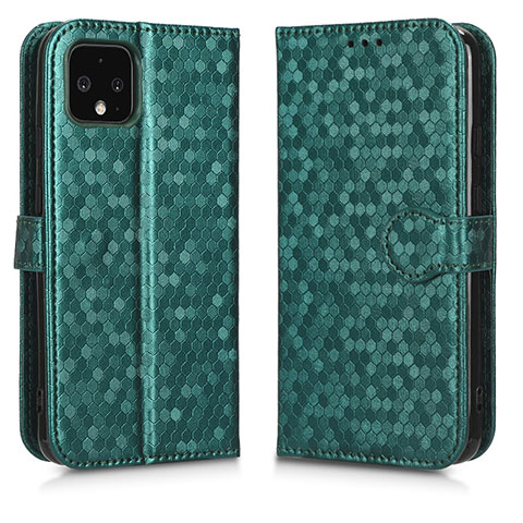 Custodia Portafoglio In Pelle Cover con Supporto C01X per Google Pixel 4 XL Verde