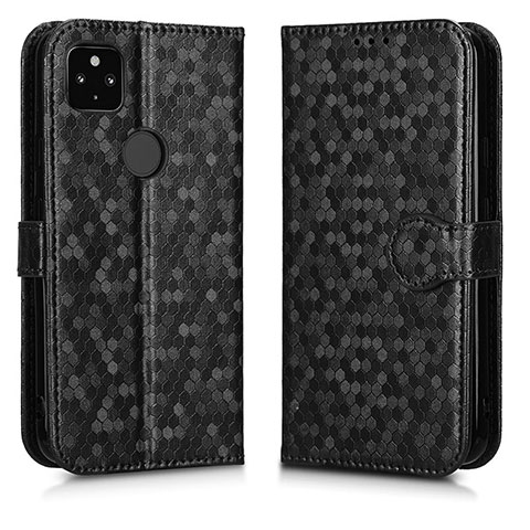 Custodia Portafoglio In Pelle Cover con Supporto C01X per Google Pixel 5 XL 5G Nero