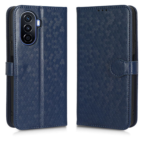 Custodia Portafoglio In Pelle Cover con Supporto C01X per Huawei Nova Y70 Plus Blu