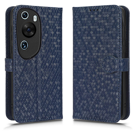 Custodia Portafoglio In Pelle Cover con Supporto C01X per Huawei P60 Art Blu