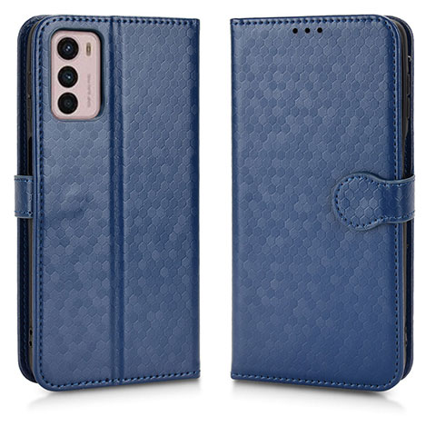 Custodia Portafoglio In Pelle Cover con Supporto C01X per Motorola Moto G42 Blu