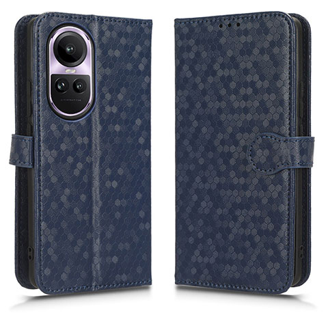 Custodia Portafoglio In Pelle Cover con Supporto C01X per Oppo Reno10 Pro 5G Blu