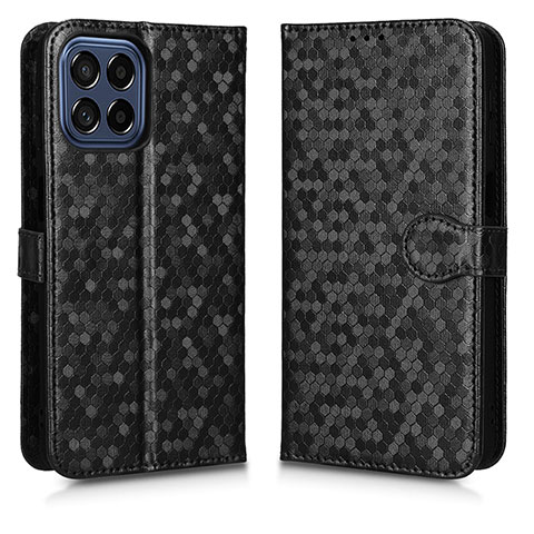 Custodia Portafoglio In Pelle Cover con Supporto C01X per Samsung Galaxy M33 5G Nero