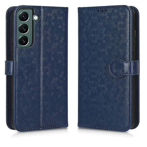 Custodia Portafoglio In Pelle Cover con Supporto C01X per Samsung Galaxy S23 5G Blu