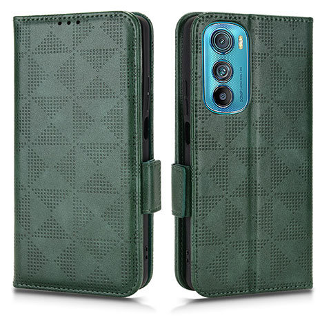 Custodia Portafoglio In Pelle Cover con Supporto C02X per Motorola Moto Edge 30 5G Verde