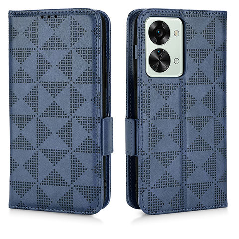 Custodia Portafoglio In Pelle Cover con Supporto C02X per OnePlus Nord 2T 5G Blu