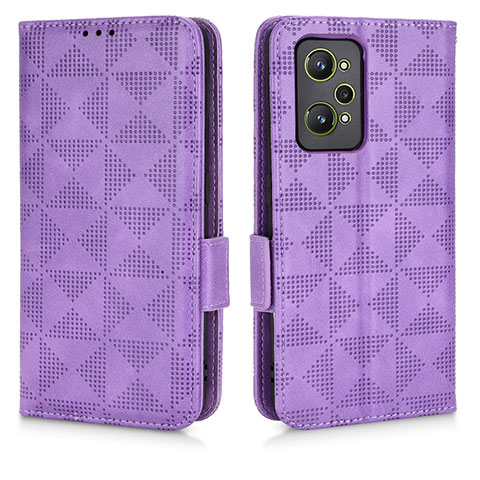 Custodia Portafoglio In Pelle Cover con Supporto C02X per Realme GT Neo 3T 5G Viola