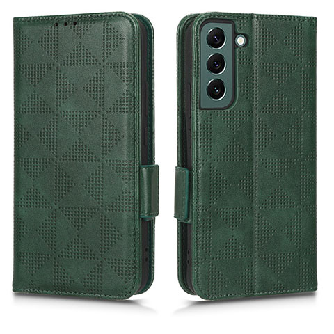 Custodia Portafoglio In Pelle Cover con Supporto C02X per Samsung Galaxy S25 5G Verde