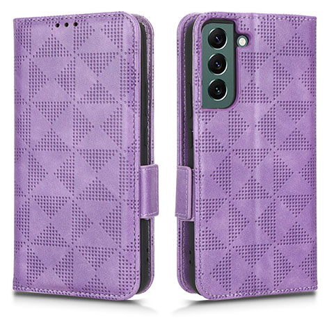 Custodia Portafoglio In Pelle Cover con Supporto C02X per Samsung Galaxy S25 5G Viola