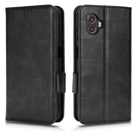 Custodia Portafoglio In Pelle Cover con Supporto C02X per Samsung Galaxy XCover 6 Pro 5G Nero