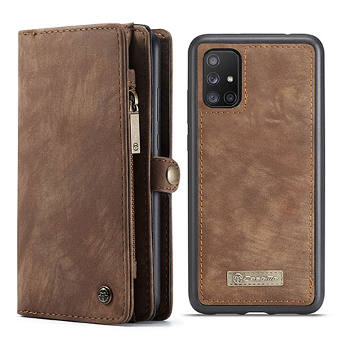 Custodia Portafoglio In Pelle Cover con Supporto C03S per Samsung Galaxy A51 4G Marrone