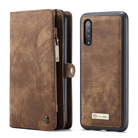 Custodia Portafoglio In Pelle Cover con Supporto C03S per Samsung Galaxy A70 Marrone