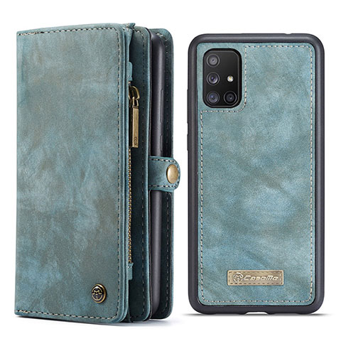 Custodia Portafoglio In Pelle Cover con Supporto C03S per Samsung Galaxy A71 5G Blu