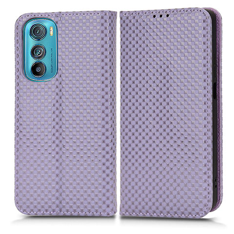 Custodia Portafoglio In Pelle Cover con Supporto C03X per Motorola Moto Edge 30 5G Viola