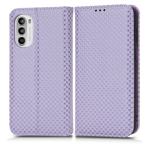 Custodia Portafoglio In Pelle Cover con Supporto C03X per Motorola Moto G82 5G Viola