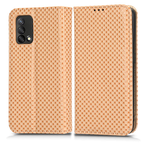 Custodia Portafoglio In Pelle Cover con Supporto C03X per Oppo F19 Oro