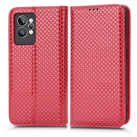 Custodia Portafoglio In Pelle Cover con Supporto C03X per Realme GT2 Pro 5G Rosso