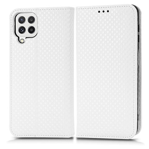 Custodia Portafoglio In Pelle Cover con Supporto C03X per Samsung Galaxy M22 4G Bianco