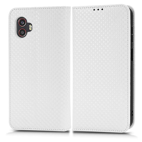 Custodia Portafoglio In Pelle Cover con Supporto C03X per Samsung Galaxy XCover 6 Pro 5G Bianco