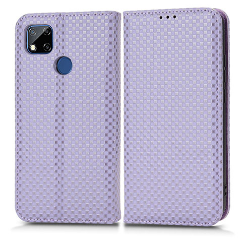 Custodia Portafoglio In Pelle Cover con Supporto C03X per Xiaomi Redmi 9C NFC Viola