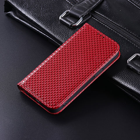 Custodia Portafoglio In Pelle Cover con Supporto C06X per Google Pixel 4 XL Rosso