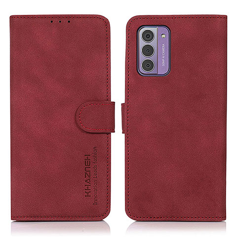 Custodia Portafoglio In Pelle Cover con Supporto D01Y per Nokia G42 5G Rosso