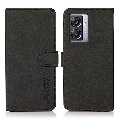 Custodia Portafoglio In Pelle Cover con Supporto D01Y per Oppo A77 5G Nero