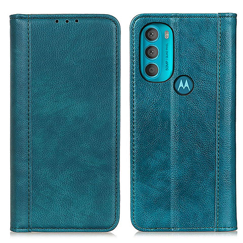 Custodia Portafoglio In Pelle Cover con Supporto D03Y per Motorola Moto G71 5G Verde