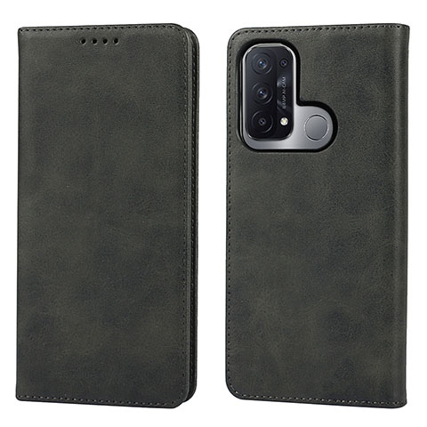 Custodia Portafoglio In Pelle Cover con Supporto D04T per Oppo Reno5 A Nero