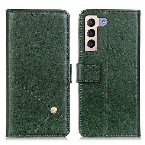 Custodia Portafoglio In Pelle Cover con Supporto D04Y per Samsung Galaxy S22 5G Verde