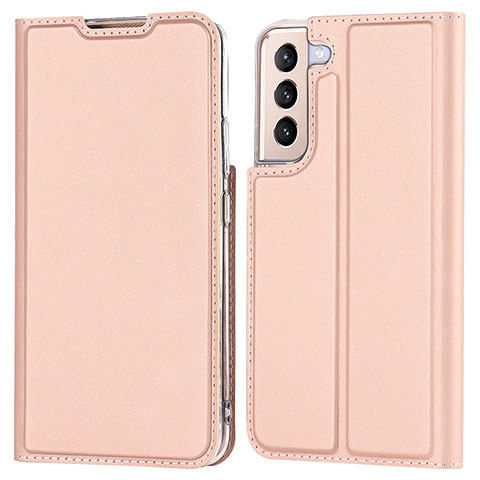 Custodia Portafoglio In Pelle Cover con Supporto D05T per Samsung Galaxy S22 5G Oro Rosa