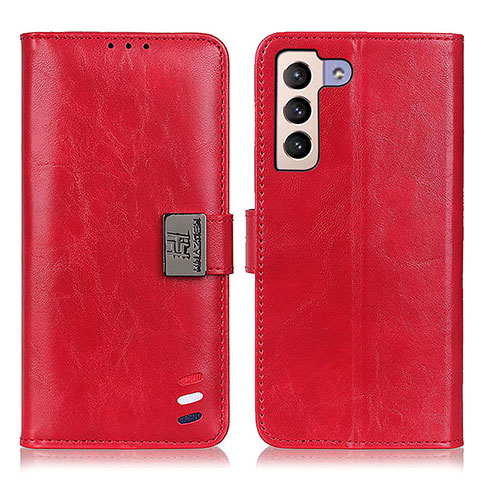 Custodia Portafoglio In Pelle Cover con Supporto D06Y per Samsung Galaxy S22 5G Rosso