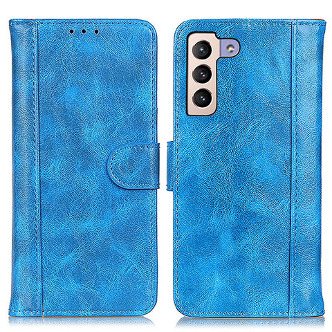 Custodia Portafoglio In Pelle Cover con Supporto D07Y per Samsung Galaxy S21 5G Cielo Blu