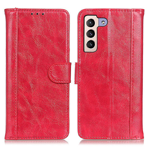 Custodia Portafoglio In Pelle Cover con Supporto D07Y per Samsung Galaxy S21 Plus 5G Rosso