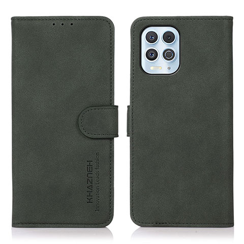 Custodia Portafoglio In Pelle Cover con Supporto D08Y per Motorola Moto G100 5G Verde