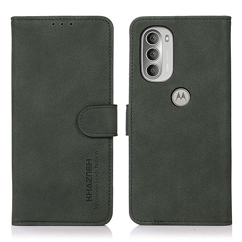 Custodia Portafoglio In Pelle Cover con Supporto D08Y per Motorola Moto G51 5G Verde