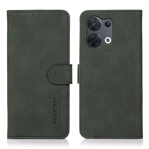 Custodia Portafoglio In Pelle Cover con Supporto D08Y per Oppo Reno8 Pro 5G Verde