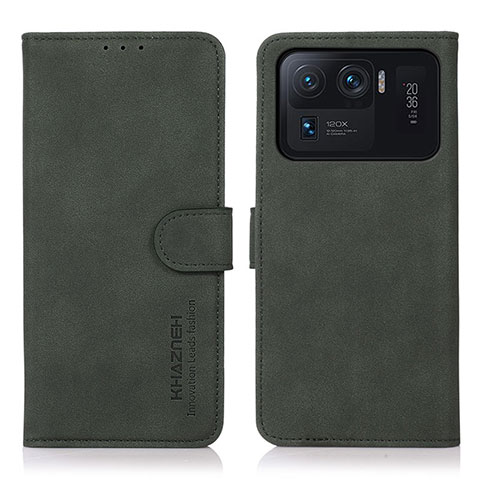 Custodia Portafoglio In Pelle Cover con Supporto D08Y per Xiaomi Mi 11 Ultra 5G Verde