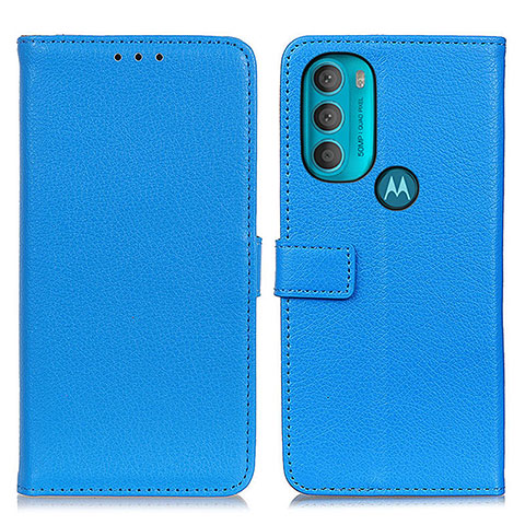 Custodia Portafoglio In Pelle Cover con Supporto D09Y per Motorola Moto G71 5G Cielo Blu