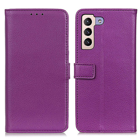Custodia Portafoglio In Pelle Cover con Supporto D09Y per Samsung Galaxy S21 Plus 5G Viola