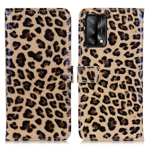 Custodia Portafoglio In Pelle Cover con Supporto DY01 per Oppo Reno6 Lite Marrone